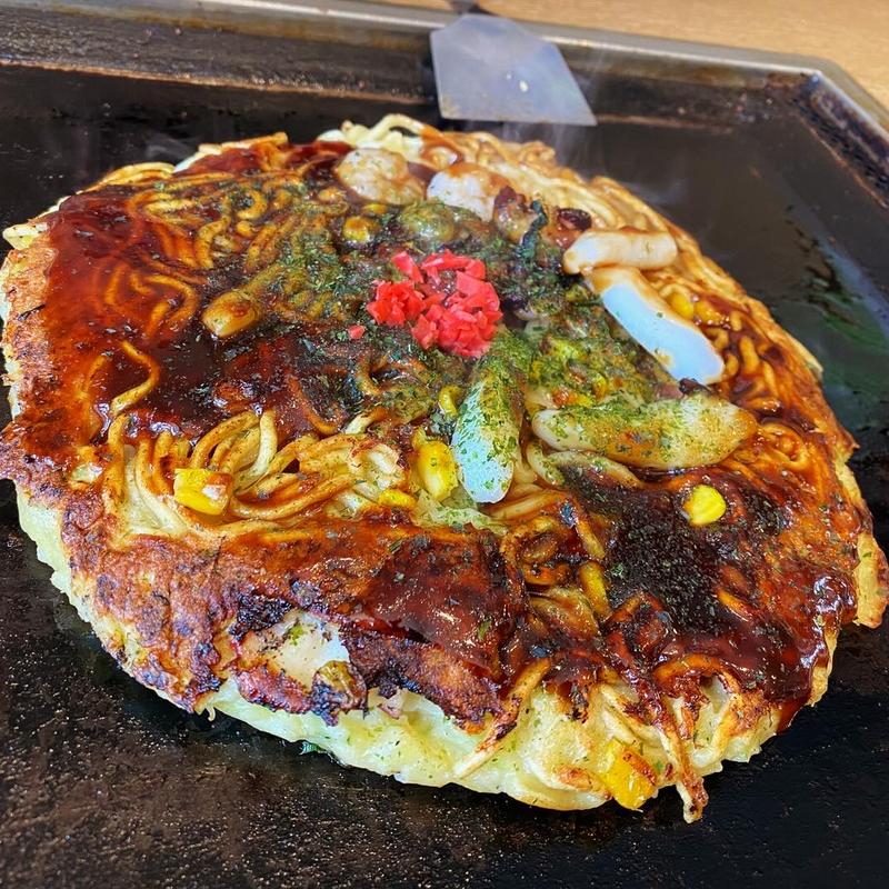 シーフード玉＋そば(お好み焼ふるはうす )