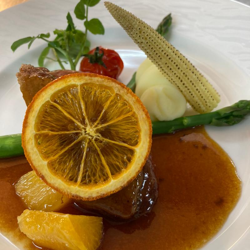 合鴨ロースのオレンジソース(レストラン ミサゴ)