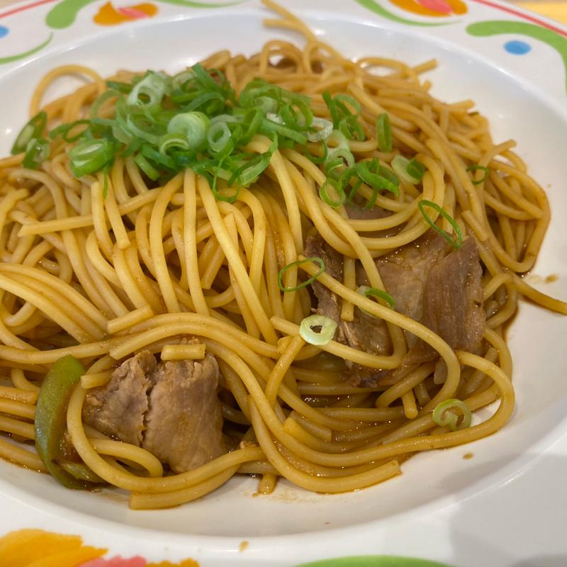 ねぎ豚ゆずみそパスタ(Qasis)