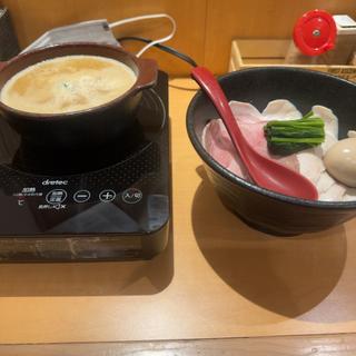 鶏白湯つけ麺(醤油)味玉(麺屋 時茂 大久保店)