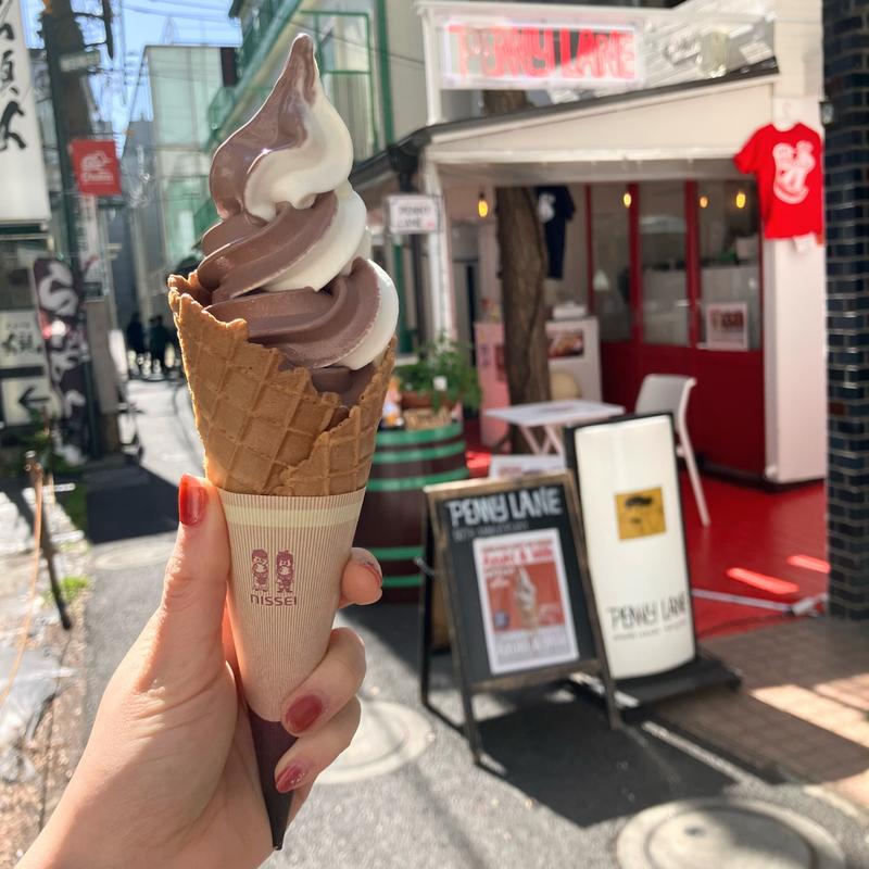 アズキ＆ミルクソフトクリーム(ペニーレイン)