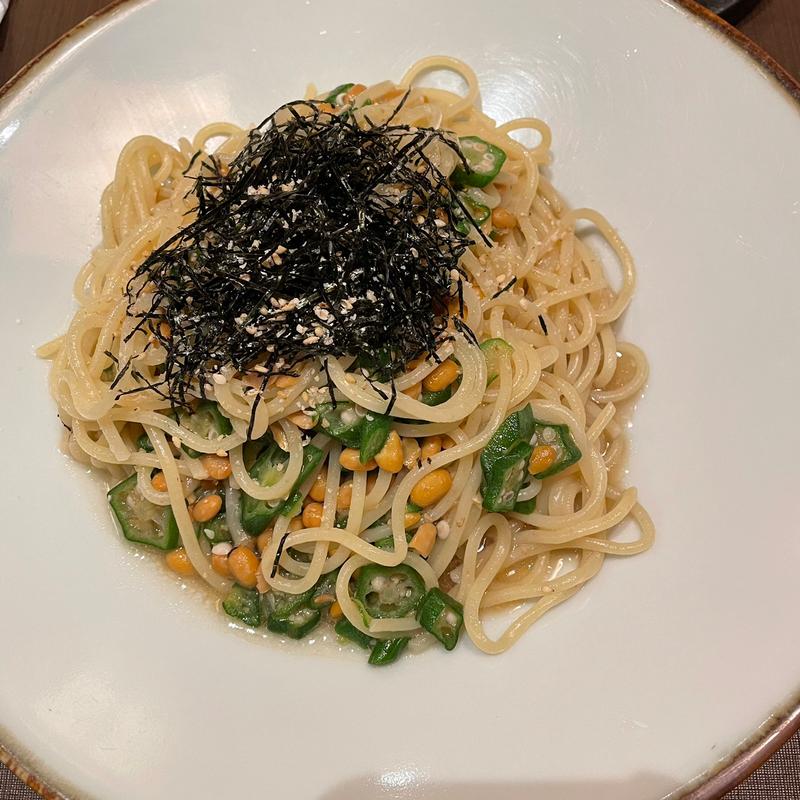納豆とオクラのとろとろパスタ(鎌倉パスタ ゆめタウン広島店 )