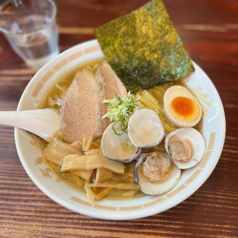 鶏とハマグリの醤油らぁめん 白(麺屋 ゆゆ多)