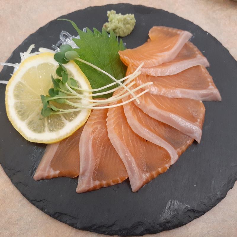 信州サーモンのお刺身(そば処せきや 安曇野店)