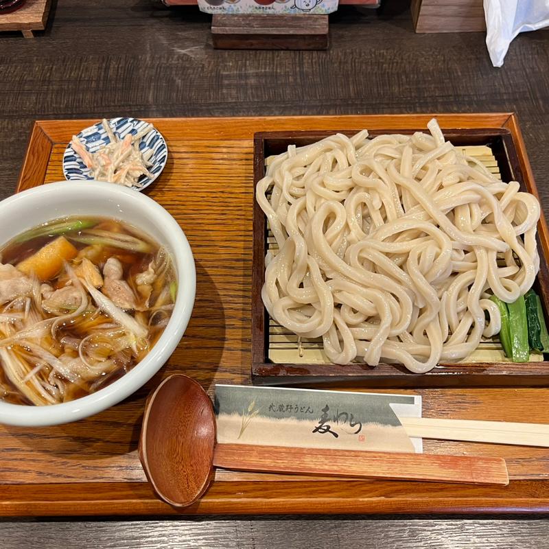 肉つけ汁うどん　大盛り(武蔵野うどん 麦わら)