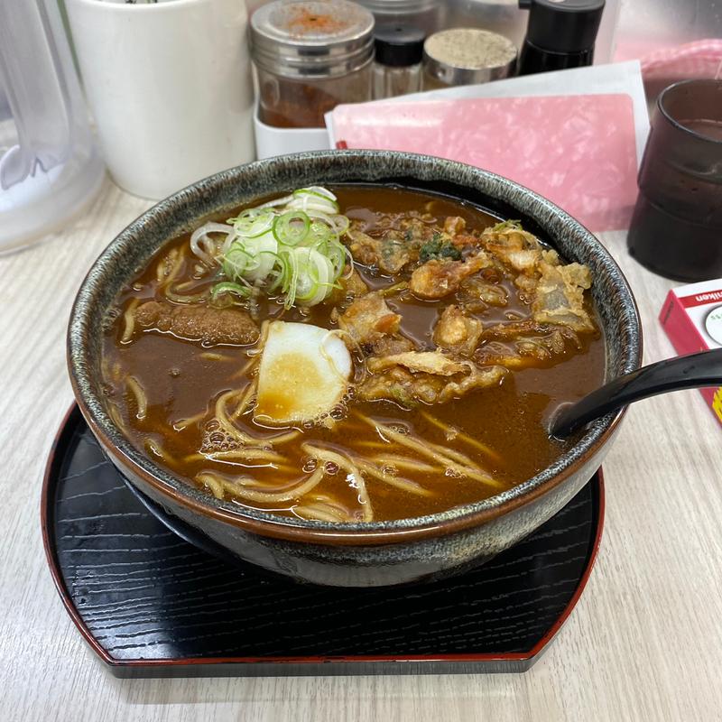 みそむぎ(大)かきあけトッピング(うどんのいなや)