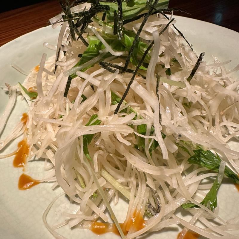 大根と水菜のじゃこサラダ(トリクシ （torikushi 【旧店名】 鳥串一代）)