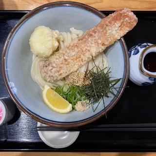 ちく玉天ぶっかけうどん(手打ちうどん　まる泉)