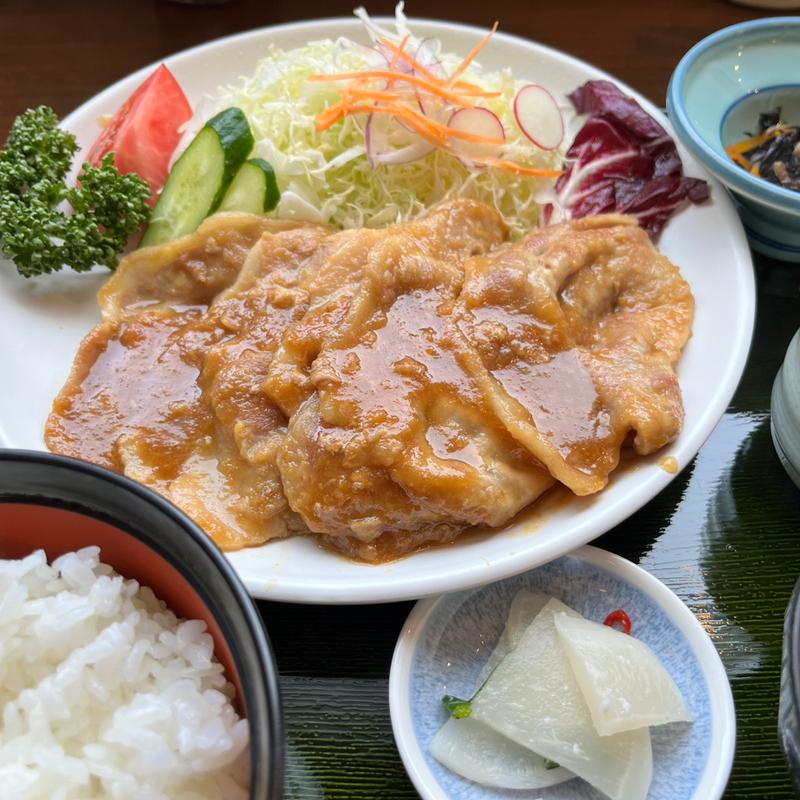 生姜焼き定食(ドライブイン豊代里 （とよさと）)