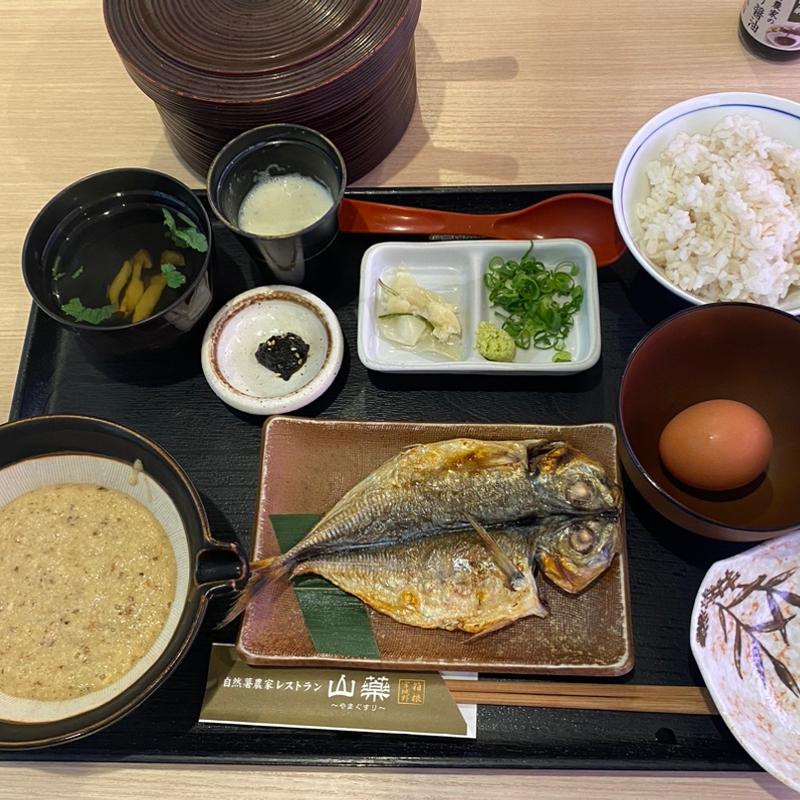 農家の朝飯とろろ膳(自然薯農家レストラン 山薬 宮城野本店)