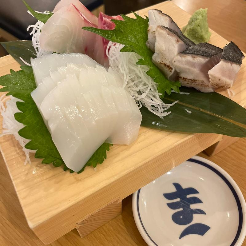 鰆炙り烏賊コショウ鯛(釣宿酒場マヅメ 梅田本店)