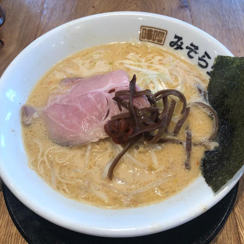 九州豚骨味噌ラーメン(純米味噌らーめん みそら堂 佐野店)