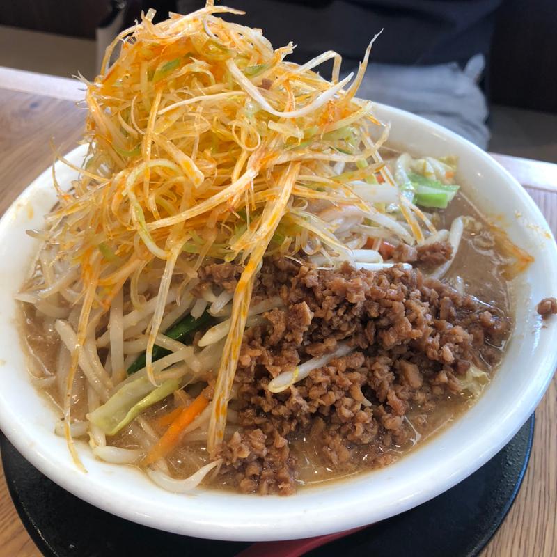 野菜たっぷり味噌ラーメン【辛ネギ】(純米味噌らーめん みそら堂 佐野店)