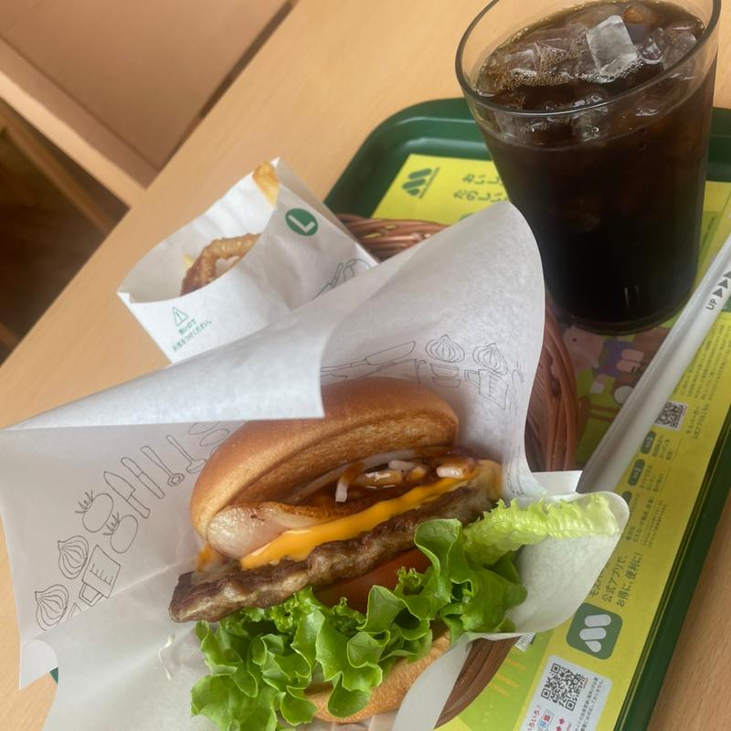 新とびきりバーガーベーコン＆チーズオニポテセット(モスバーガー 宝塚中山店)