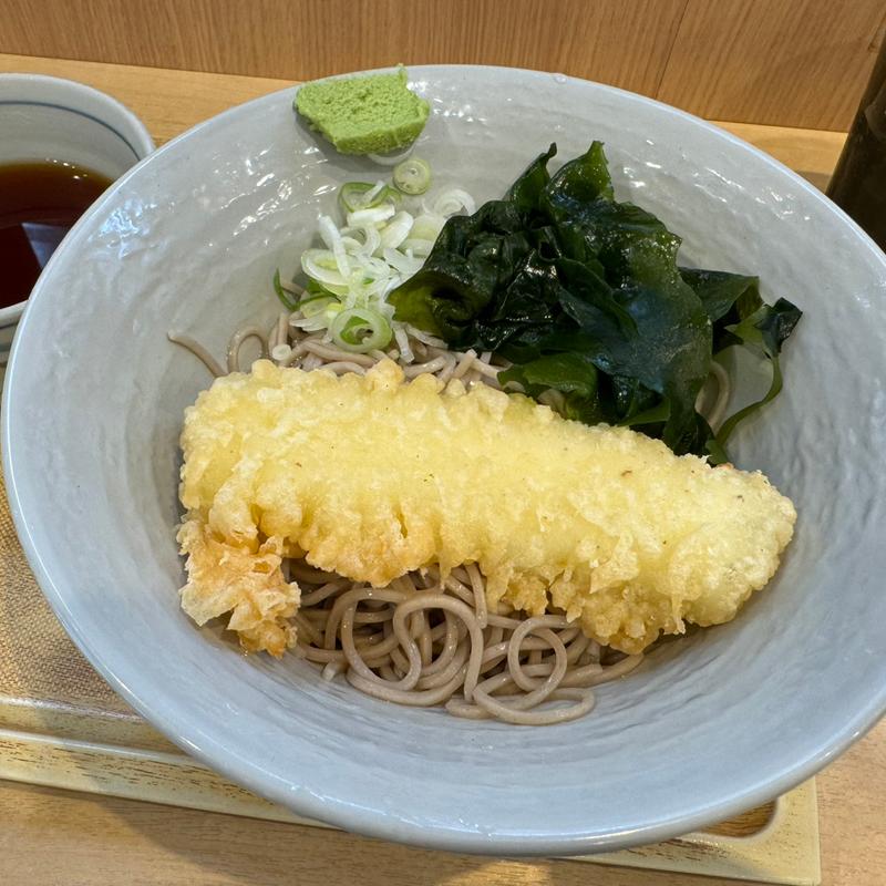 冷しイカ天そば(笠丸そば )