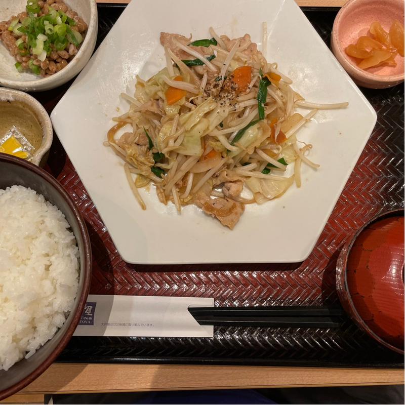 肉野菜炒め定食(大戸屋 宮古店 )