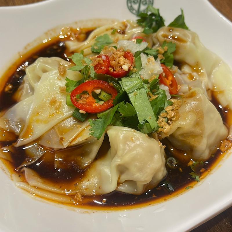 ポークのワンタン　香辣黒酢(添好運 日比谷店)