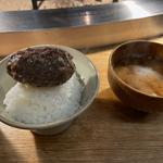 ハンバーグセット(挽肉と米)