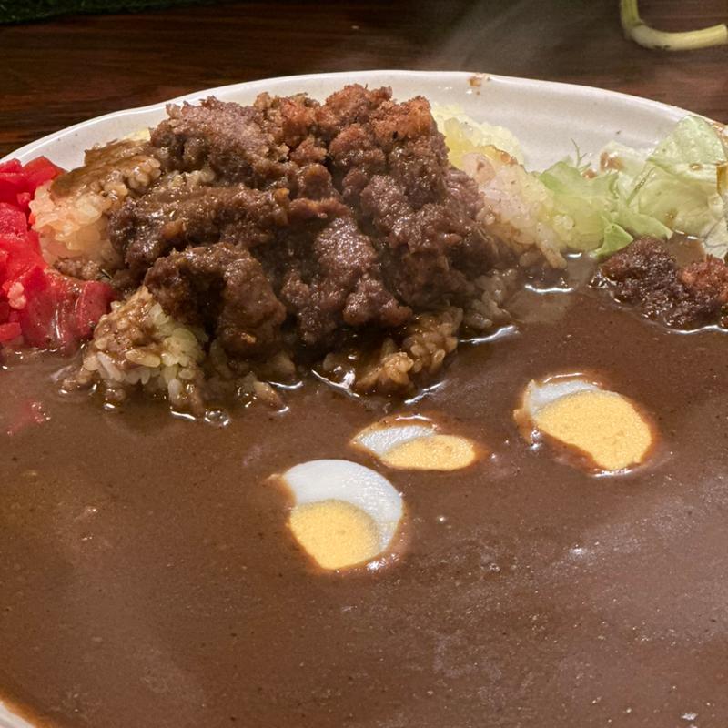 他人カレー ビーフカツとゆで卵(桃丘 （トウキュウ）)