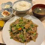 肉野菜炒め定食(おなが鳥)