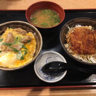 丼丼セット(ミニソースかつ丼とミニ親子丼)(街かど屋 福島)