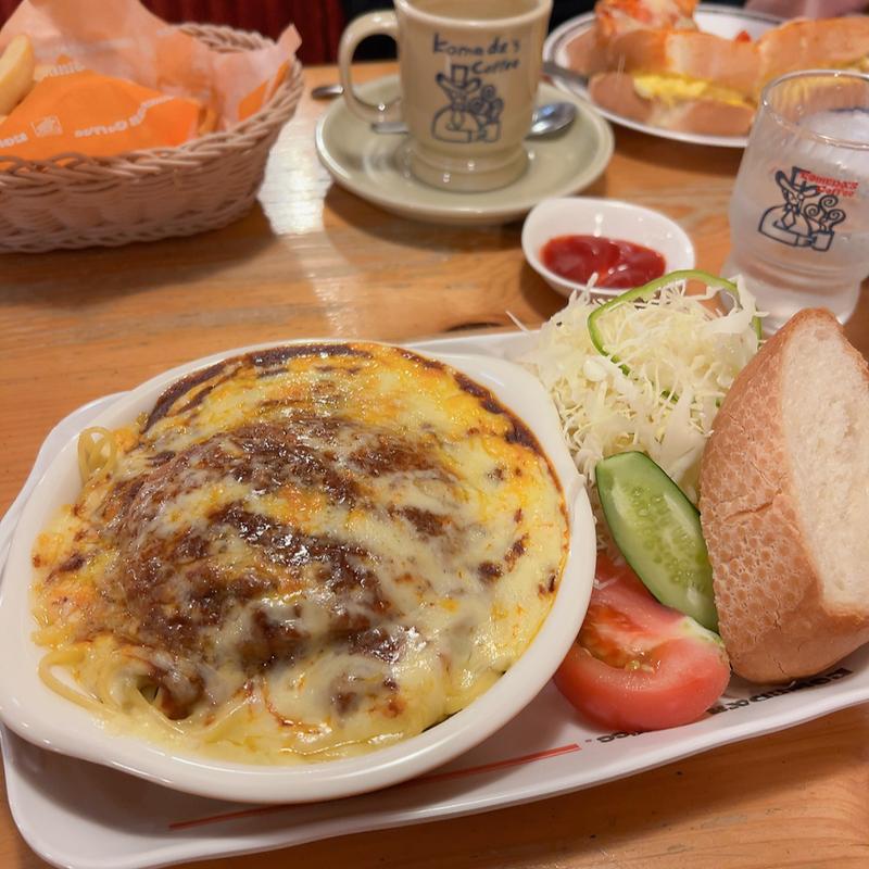 チーズ ハンバーグミートスパ(コメダ珈琲店 枚方南店)