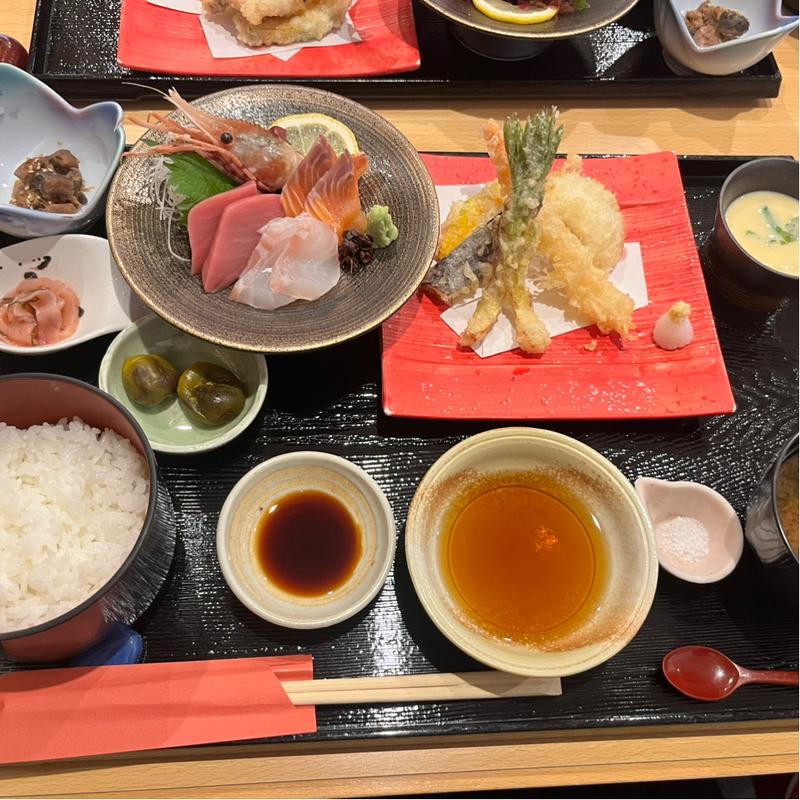 天ぷら刺身定食(旭川トーヨーホテル )