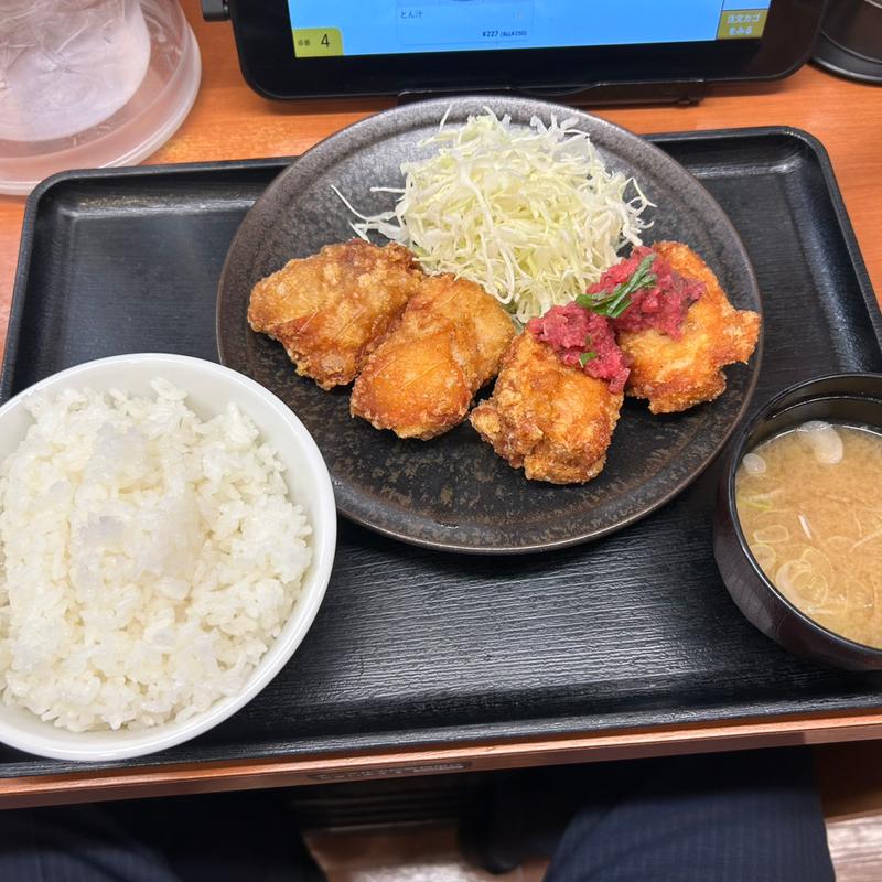 唐揚げ4個定食(から好し　赤羽すずらん通り店)