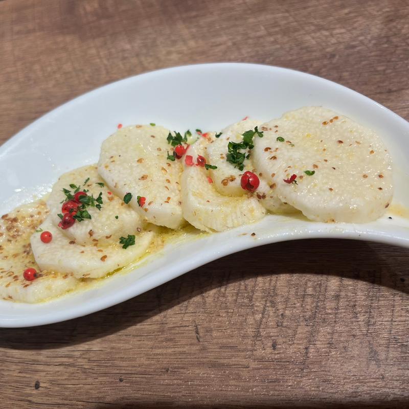 山芋マリネレモンマスタードコンフィ仕立て(フレンチ惣菜 赤白 KOHAKU)