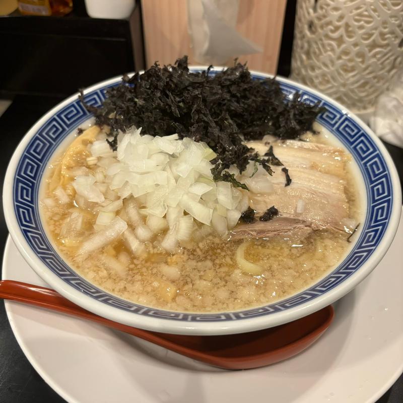 背脂中華そばバラ海苔(ラーメンなおじ 西新宿店)