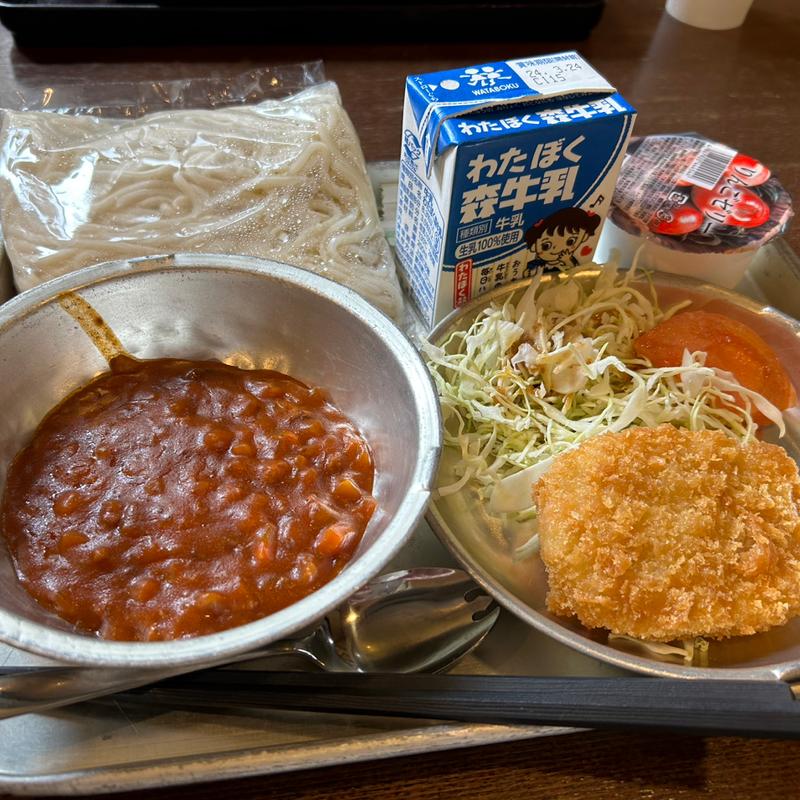 給食ソフト麺(昭和レトロな温泉銭湯 玉川温泉)