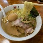 塩ラーメン煮卵トッピング麺カタ(地鶏ラーメン ありがとう)