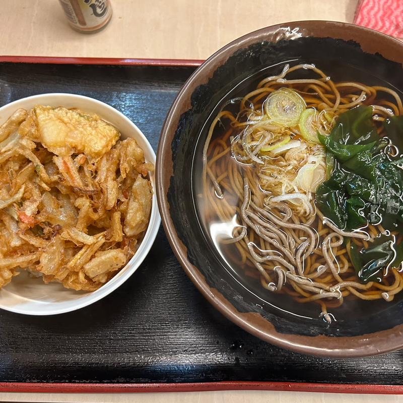 かき揚げ丼セット(立ち食いそば うどん よつば)