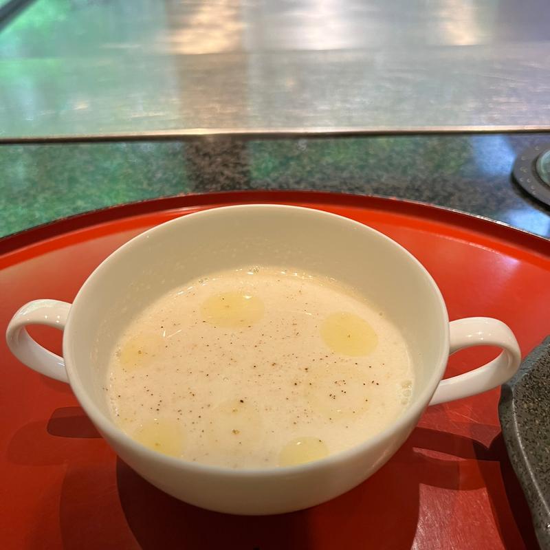 長崎産新じゃがスープ(ステーキ円山 （ステーキマルヤマ）)