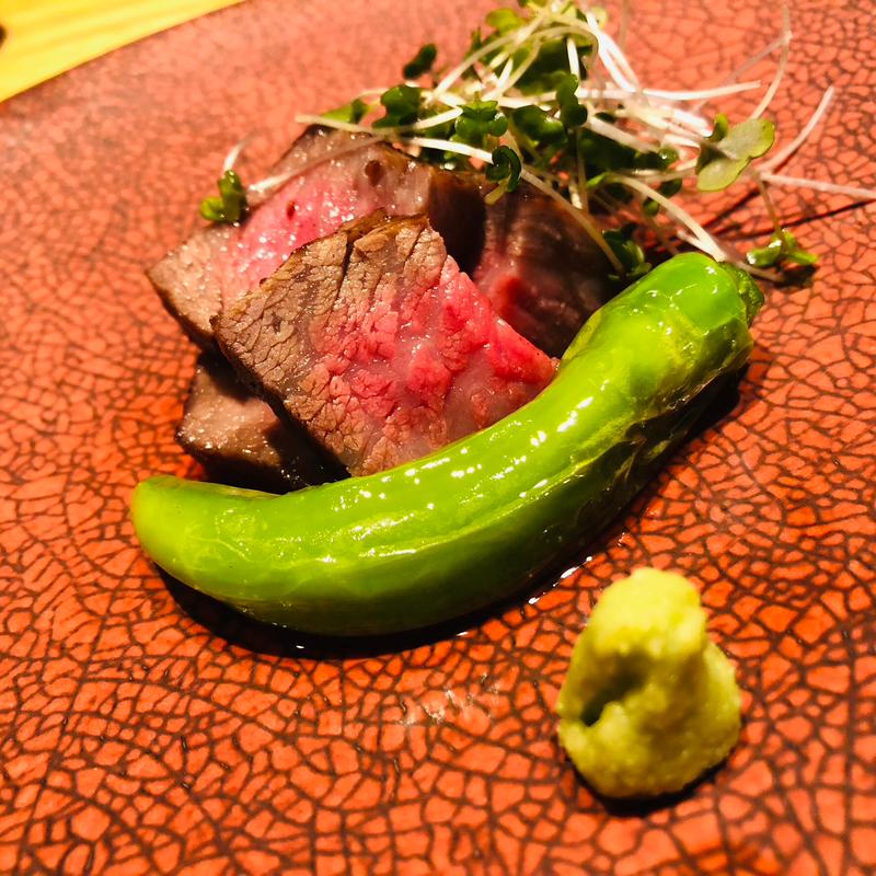 強肴_ 黒毛和牛赤身ステーキ(みろく 日本料理 和食)