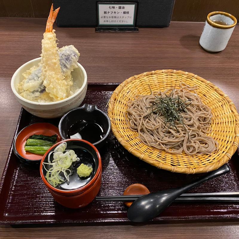 大海老天丼定食(信州そば処 そじ坊 あべのルシアス店)