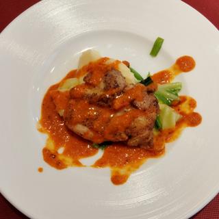 森林鶏のソテー 野菜のビネグレットソース(レストラン ミモザ)
