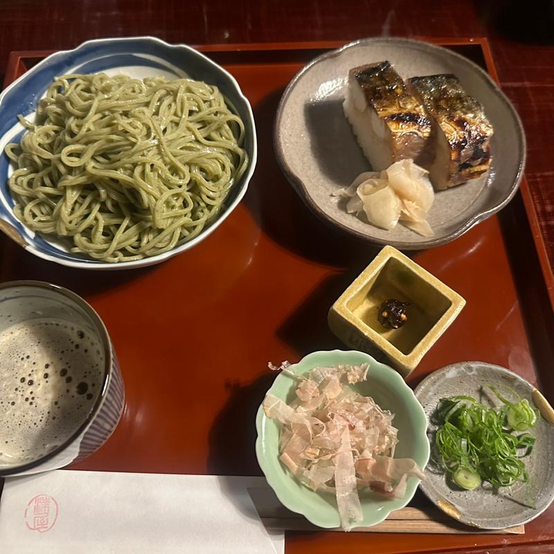名代おろし蕎麦と焼き鯖寿司セット(うるしや)