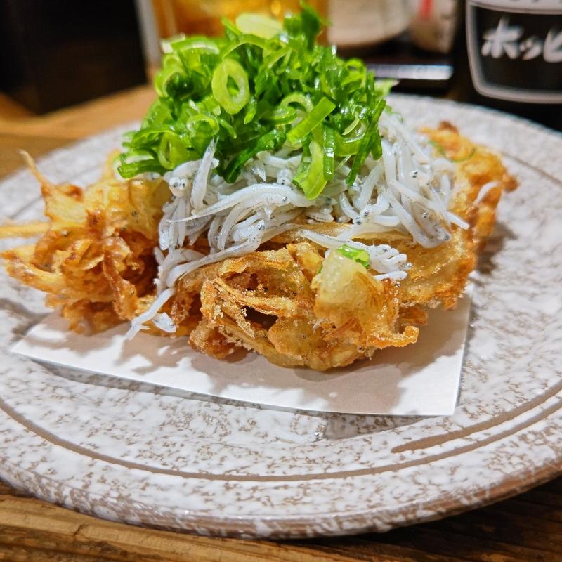 釜揚げしらすと新たまねぎのかき揚げ(のげちゃん)