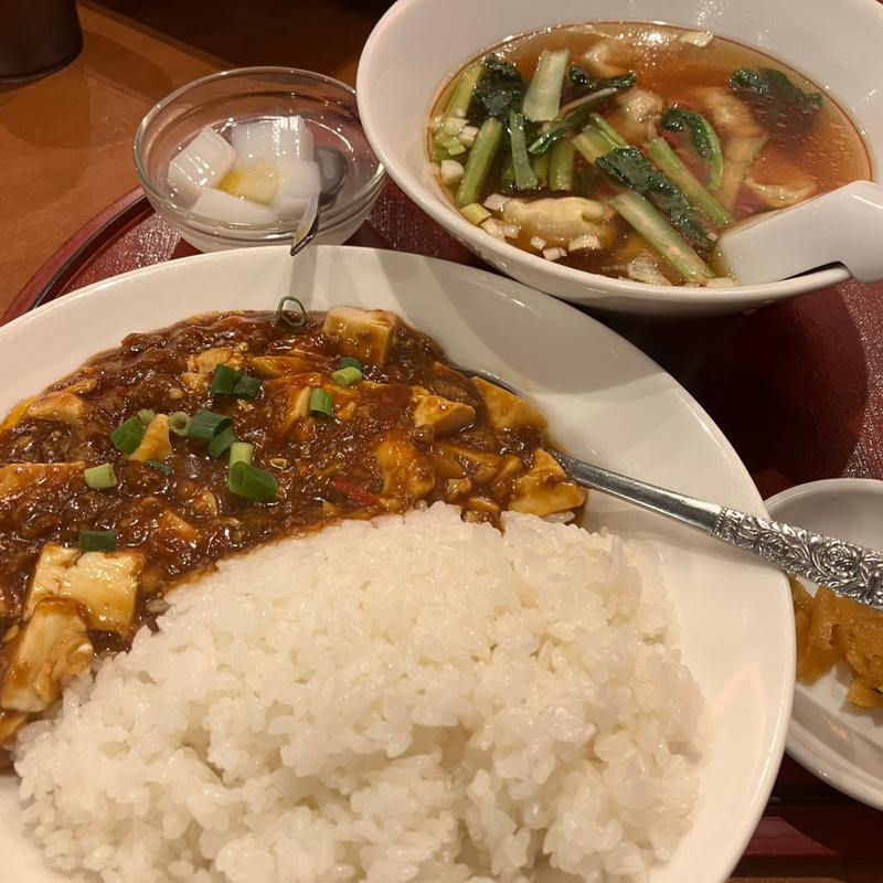 マーボー丼とワンタン(中華料理　華景園 （カケイエン【旧店名】宝堡）)