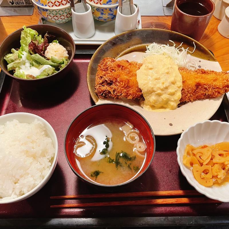 日替わり定食（明太子タルタルのタラフライ）(博多もつ鍋やまや エキマルシェ大阪店)