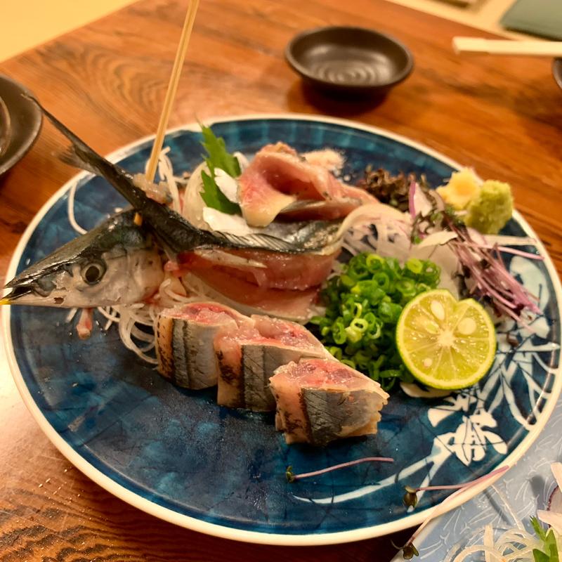 秋刀魚のお刺身(古民家 まめの木)