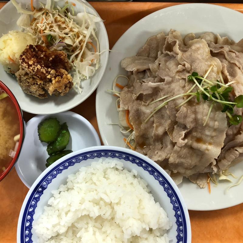 豚しゃぶ定食(大衆食堂スタンドそのだ五反田店)