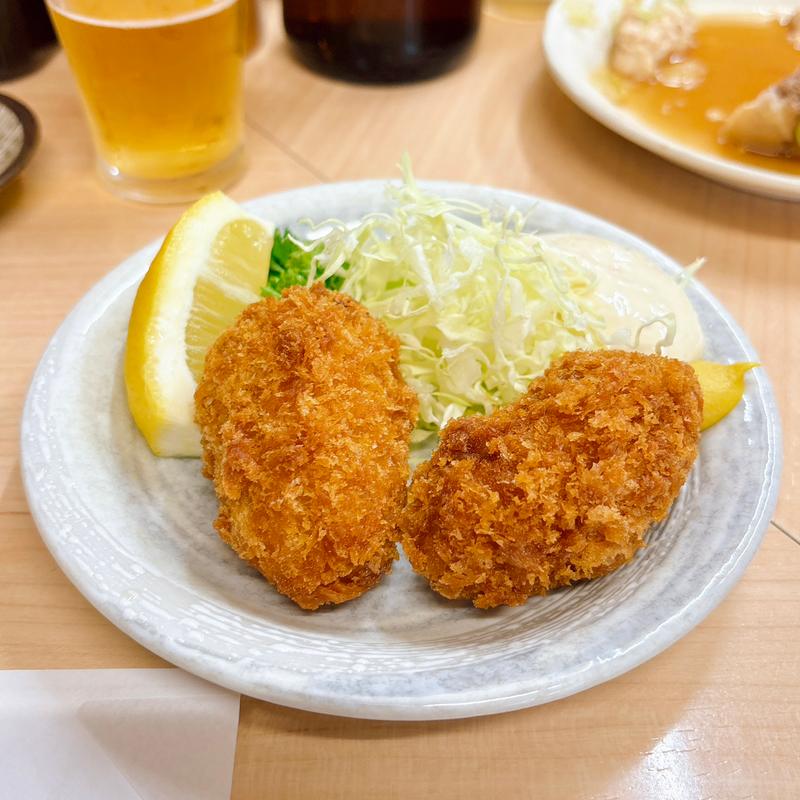 大粒牡蠣フライ(2コ)(めしと酒 と㐂)