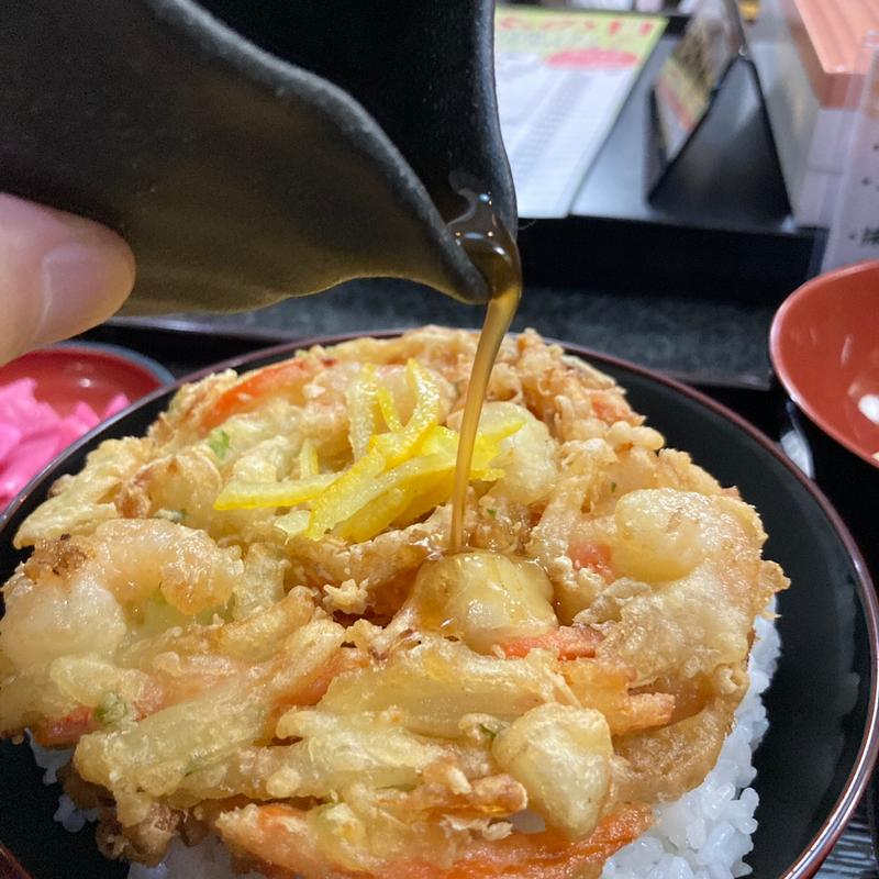 かき揚げ丼(庵れすと)