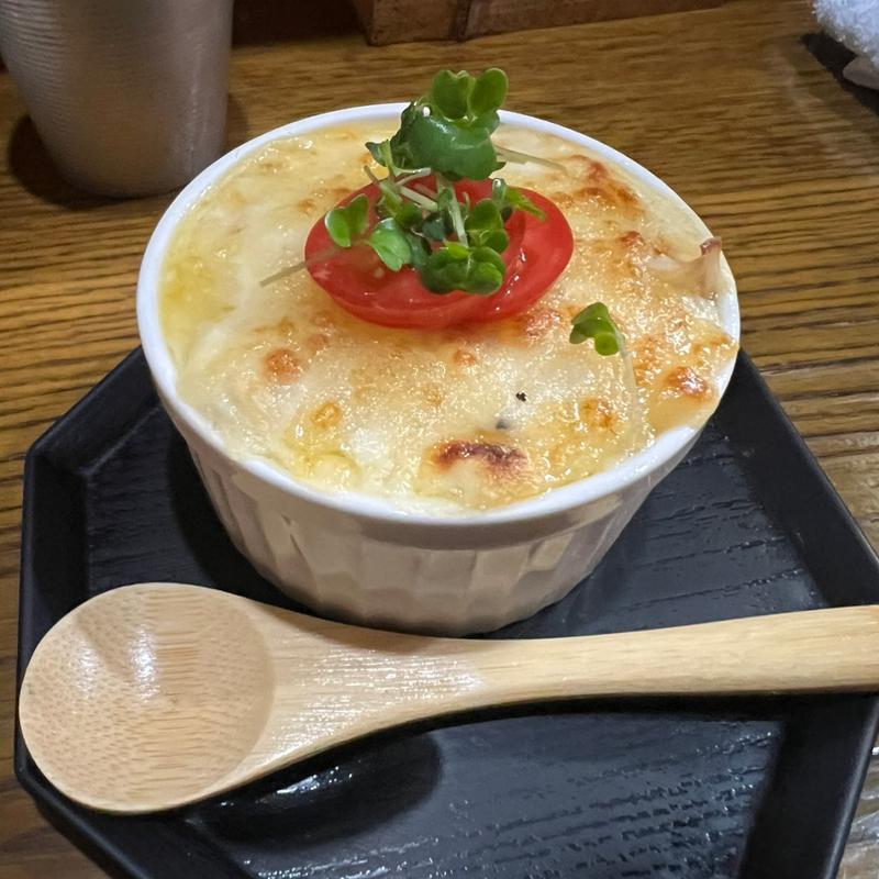 新玉ねぎの白味噌仕立てホワイトグラタン(よもぎ)