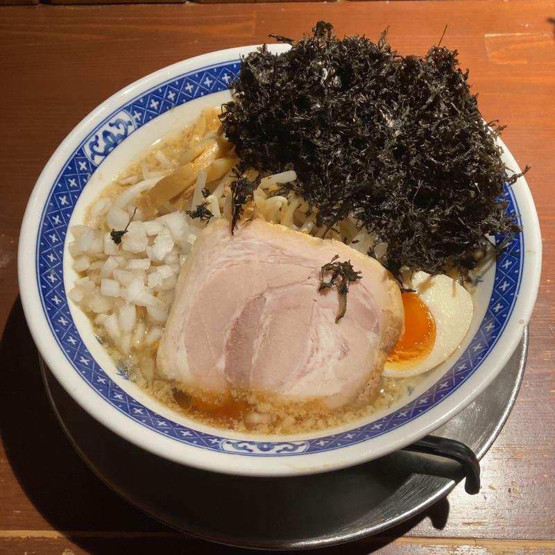 こってり背脂磯のりラーメン(麺や 麺五郎 駅前店)