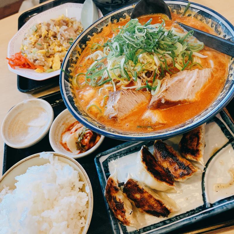 餃子定食(にんにくらーめん天洋 大池橋店)