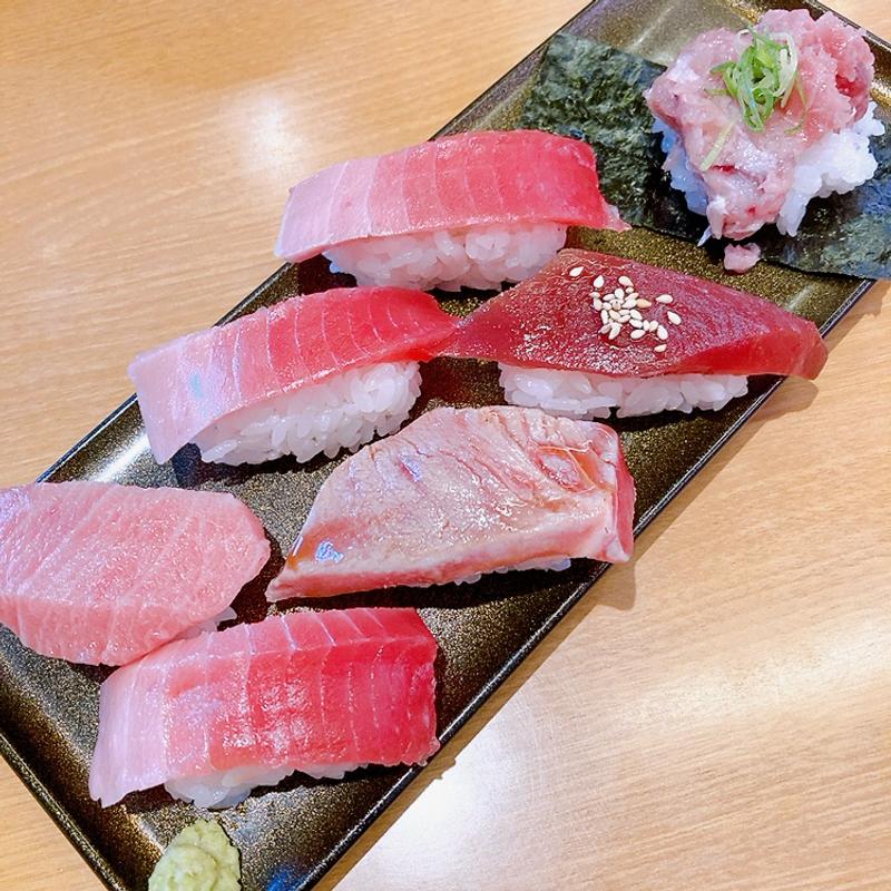 天然インド鮪7貫盛り(スシロー 広島井口明神店)