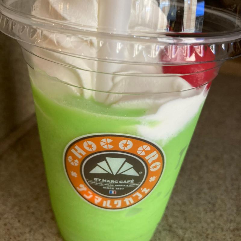 メロンソーダーフラッペ(サンマルクカフェ 関西国際空港店 （ST-MARC CAFE）)